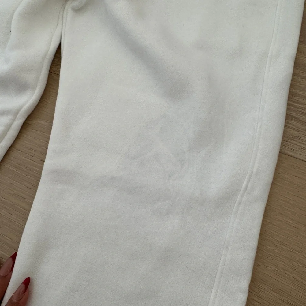 Hollister White XS Jogger Sweatpants Drawstring Fleece Stretch